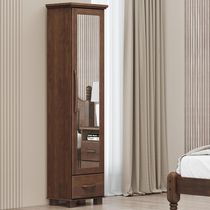 Sapateira Vertical Multiuso Com Espelho 1 Porta 1 Gaveta Zahav F06 Café - Lyam Decor