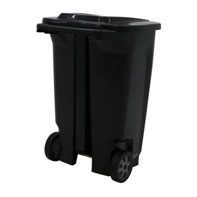 LIXEIRA TRAMONTINA T-FORCE PR 100L C/ RODAS PRETA 92815009