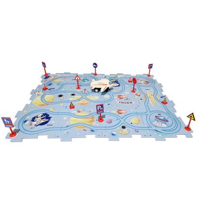 Pista Puzzle Astronauta Com Avião Divertido - DmToys