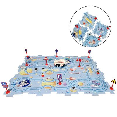 Pista Puzzle Astronauta Com Avião Divertido - DmToys