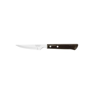 Faca para Churrasco Tramontina com Lâmina em Aço Inox e Cabo em Madeira Polywood Castanho 4"