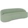 Sofá 4 Lugares Curvo Sala de Estar Living Lótus D02 Linho Verde 230 cm D-477 - Lyam Decor