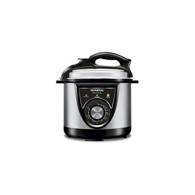Panela de Pressão Elétrica Pratic Cook 3L Inox - Mondial Preto / 220V