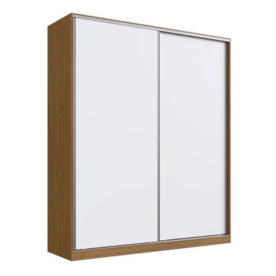 Guarda Roupa 2 Portas de Correr 2006 Emovell Freijó Natura Branco 200x59,8x235cm