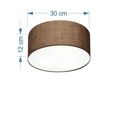 Plafon Para Sala De Tv Cilíndrico Tv-3010 Cúpula Cor Café