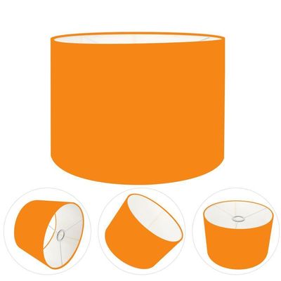 Cúpula Abajur Cilíndrica Cp-7019 ø40x30cm Laranja