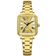 Relógio Feminino Design Sofisticado Quartzo Em Aço Inoxidável À Prova Da Água Casual Dourado