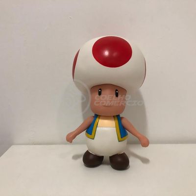 Boneco Action Figure Cogumelo Toad Super Size 20Cm Mario