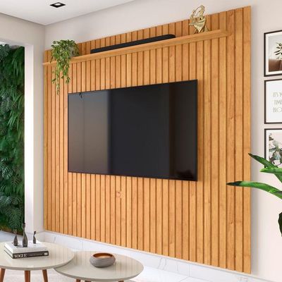 Painel Ripado Impacto 1.8 Para Tv Até 75 Polegadas Cinamomo