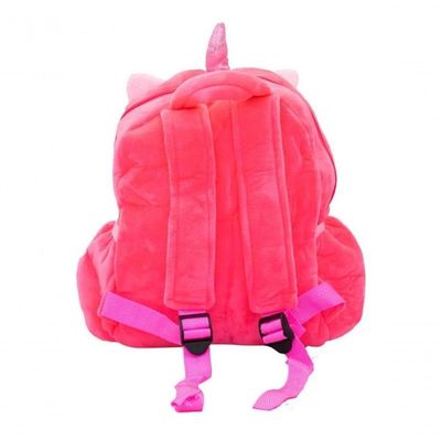 Mini Mochila Infantil Rosa Sereia Gato Pelúcia 30x30cm Creche Escolar Escolinha
