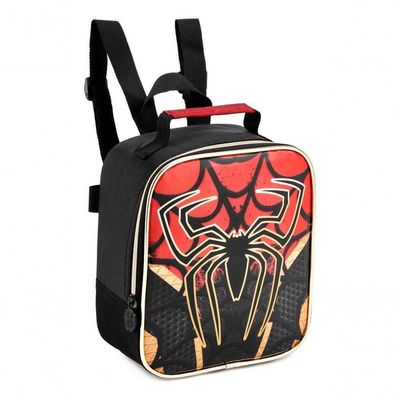 Mochila Rodinha Homem Dark Spider Aranha Estojo Lancheira