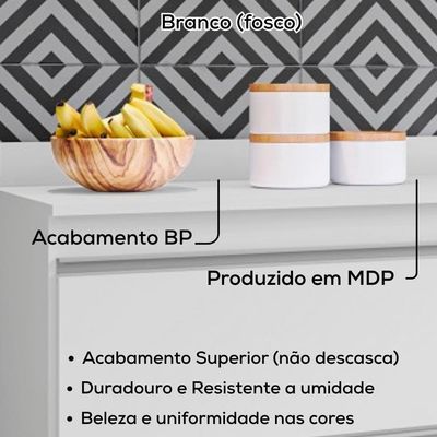 Tampo Para Balcao 100 Cm Bp Branco Eratto Moveis Branco
