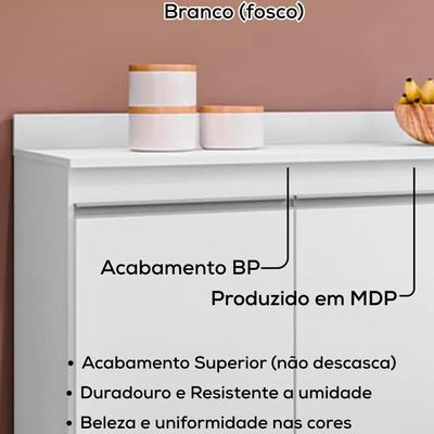 Tampo Para Balcao 120 Cm Bp Branco Eratto Moveis Branco