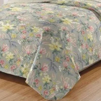 Kit Cobre Leito Colcha Daily Queen 3 Peças Dupla Face Estampado - Floral 54 - 100% Poliéster