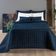 Kit Cobre Leito King 3 Peças Bordado Urbany Hipercal 400 Fios 100% Poliéster - Azul Marinho