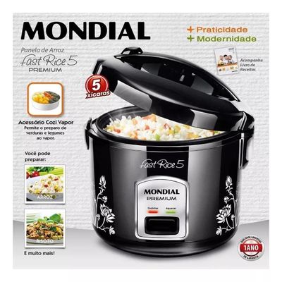 Panela elétrica a vapor Mondial NPE-08  Preto 220V