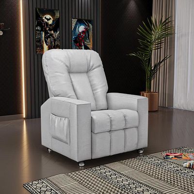 Poltrona do Papai Reclinável Romeo F05 Facto Branco - Lyam Decor