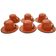 Jogo 6 Xícaras com Pires Caneca Esmaltada 180ml