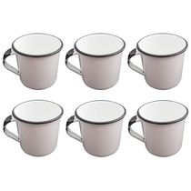 Jogo 6 Canecas Esmaltadas Café 400ml Ágata