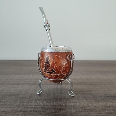Conjunto Cuia E Bomba Para Chimarrão Com Tripé