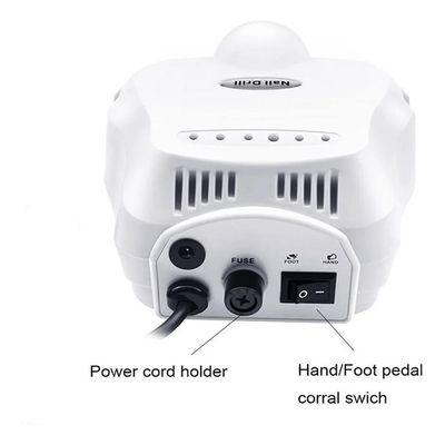 Motor Lixadeira Manicure Pedicure Ferramenta Lixa Eletrica Cor:Branco
