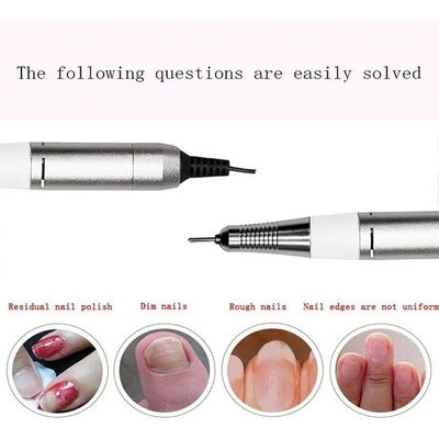 Motor Lixadeira Manicure Pedicure Ferramenta Lixa Eletrica Cor:Branco