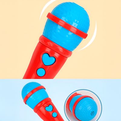Microfone Infantil de Brinquedo com Música – Estimula Criatividade e Coordenação Cor:Azul