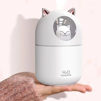 Umidificador Aromatizador Difusor Infantil Gatinho Luz Rgb - Com Luz RGB e Desligamento Automático – 300ml