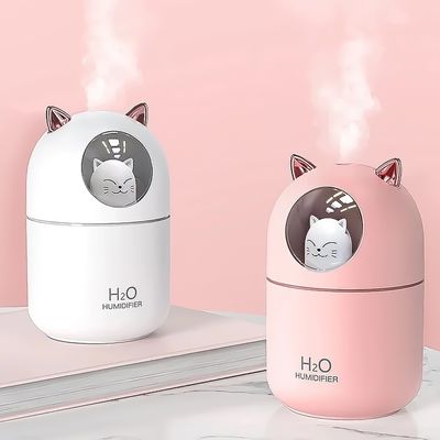 Umidificador Aromatizador Difusor Infantil Gatinho Luz Rgb - Com Luz RGB e Desligamento Automático – 300ml