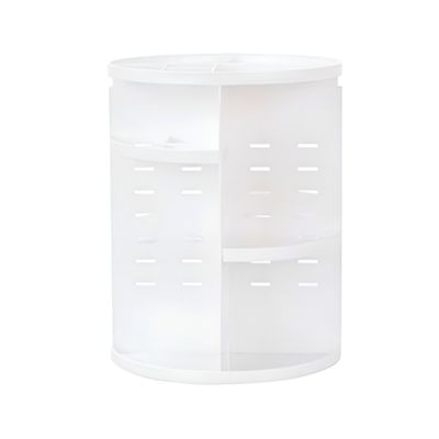 Organizador Porta Maquiagem Giratório 360° Branco