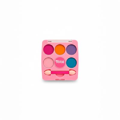 Paleta de Sombras Infantil 6 Cores 48g com Pincel Alta Pigmentação +12 Anos