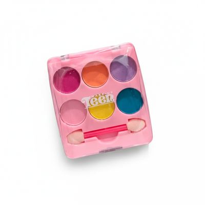Paleta de Sombras Infantil 6 Cores 48g com Pincel Alta Pigmentação +12 Anos