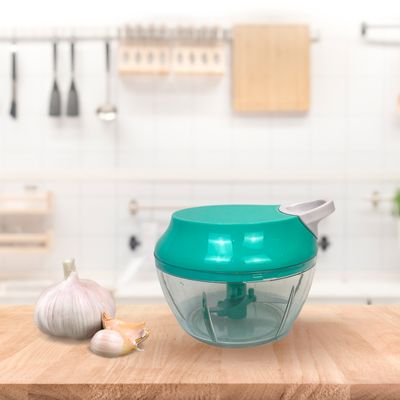 Mini Processador Manual Triturador 3 Laminas Verde
