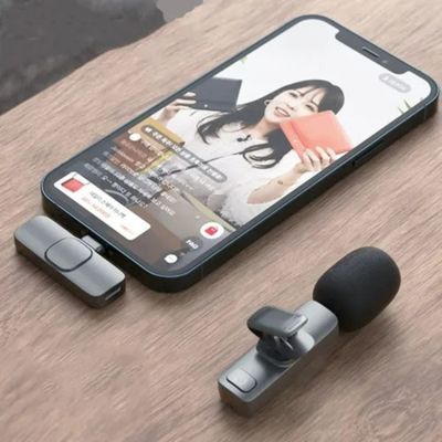 Microfone Sem Fio Transmissor Receptor De Lapela Android