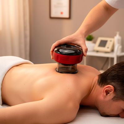 Massageador Elétrico com Sucção, Calor Infravermelho
