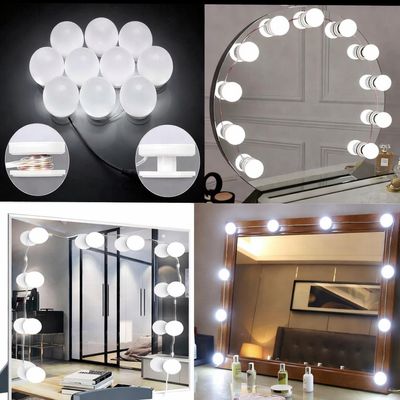 Kit Iluminação LED para Espelho Camarim  10 Lâmpadas