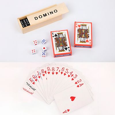 Kit Baralho Dados Dominó Jogos Diversão