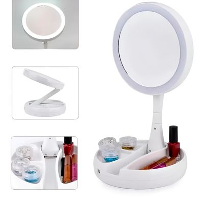 Espelho LED Maquiagem Articulável Portátil