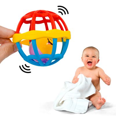 Brinquedos Chocalho Infantil 6+ Meses – Macio, Mordedor e Som Divertido Inmetro