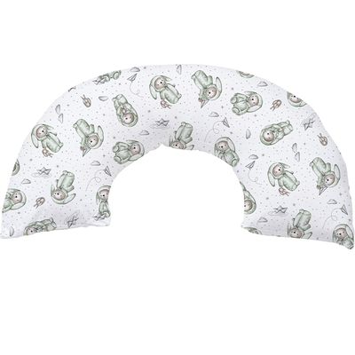 Almofada de Amamentação Tecebem Malha 100% Algodão Com Zíper Yan 45cmx85cm Branco