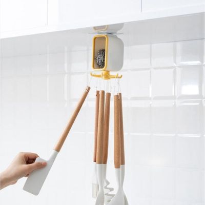 Suporte Organizador Utensilios Gancho - Amarelo