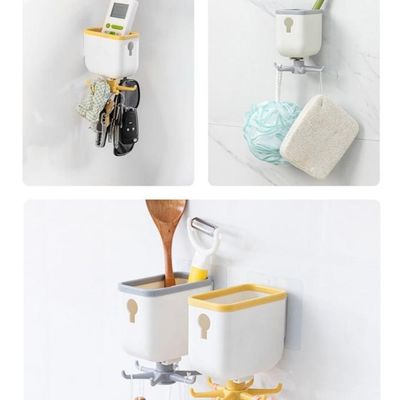 Suporte Organizador Utensilios Gancho - Amarelo