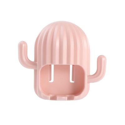 Porta Escova de Dente de Parede Cacto  Rosa