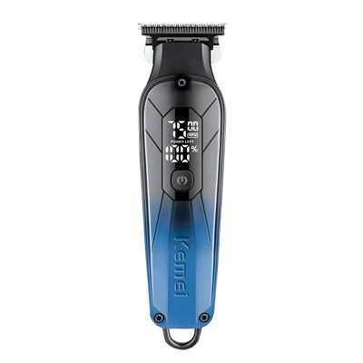 Maquina de Cortar Cabelo Kemei 1741 Degrade Acabamento Azul