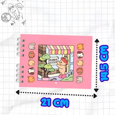 Livrinho para Colorir Bobbie Goods Capa Dura Cor:Rosa