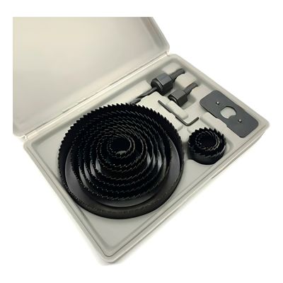 Kit Serra Copo 16 Peças com Maleta para Furos Madeira Plástico Gesso - Furos Perfeitos