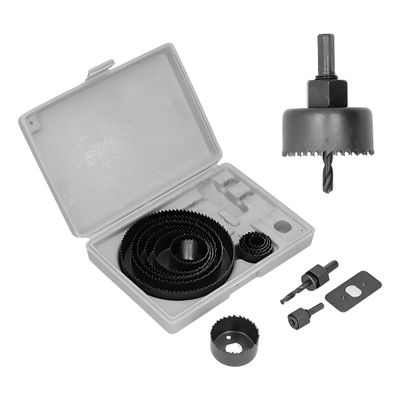 Kit Serra Copo 16 Peças com Maleta para Furos Madeira Plástico Gesso - Furos Perfeitos