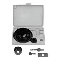 Kit Serra Copo 16 Peças com Maleta para Furos Madeira Plástico Gesso - Furos Perfeitos