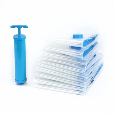 Kit 5 Sacos Vácuo Bomba De Ar Organização Espaço