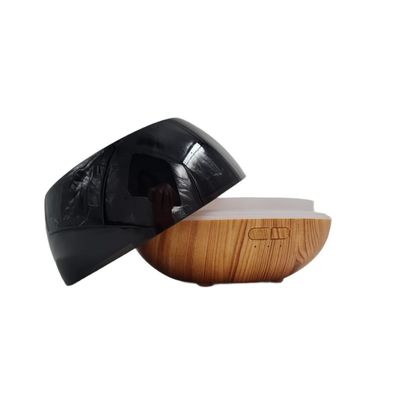 Difusor de Aromas LED com Base de Madeira – Umidificador e Aromatizador para Quartos e Escritórios - Bege